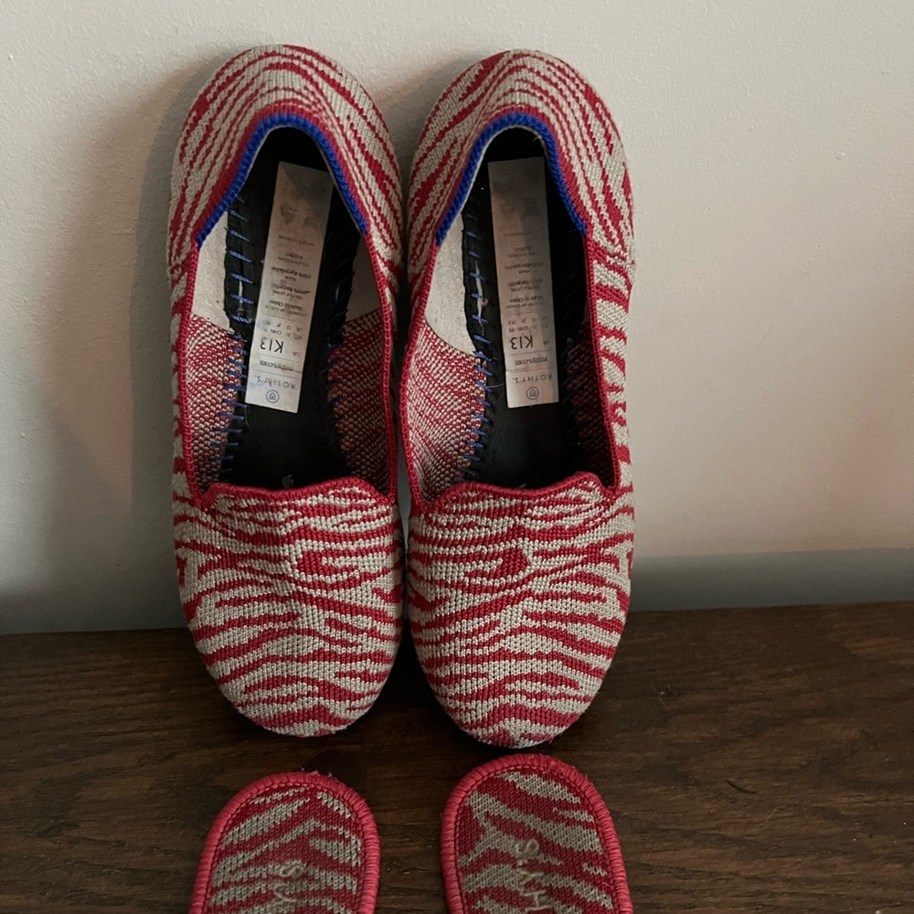 Kids Zebra Rothys (K13) - Picture 2 of 10